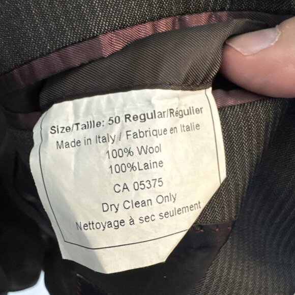 Pronto Uomo Couture Men 50 Gray Wool Sport Coat Blazer  Tollegno 1900 Super 100s - Picture 7 of 9